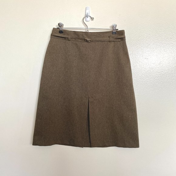 Vintage | Brown Tweed A-line Skirt - Picture 1 of 5